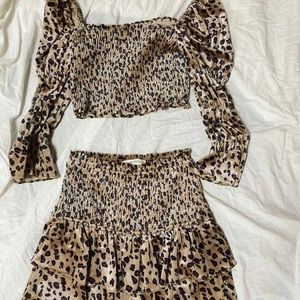 Cheetah Print Two Piece Set